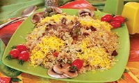 Mushroom and Rice with Chicken Leg